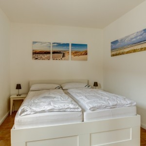 Hafenblick - Schlafzimmer, Ferienwohnung auf Rügen am Hafen von Schaprode , Ostsee