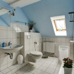 Romantik - Badezimmer, Ferienwohnung auf Rügen am Hafen von Schaprode , Ostsee